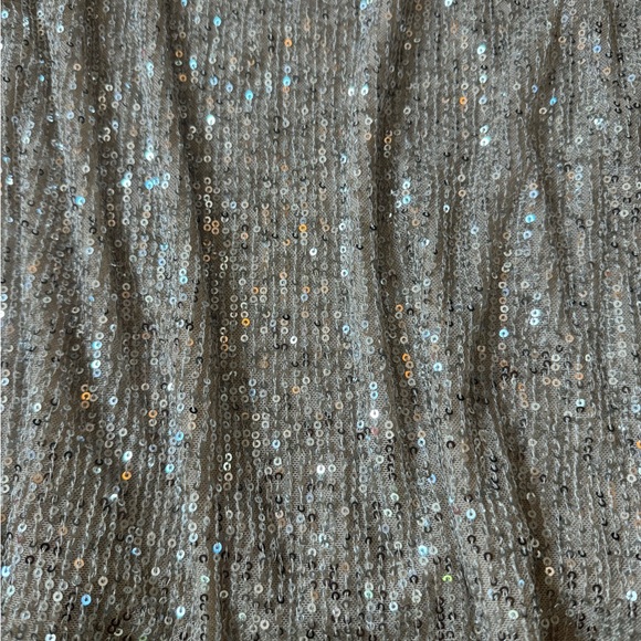 Endless Rose Anthropologie Gold Sequin Shoulder Pad Top Size Small - Picture 7 of 7